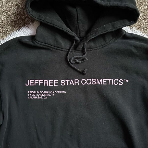 Jeffrey Star Cosmetics‎ Hoodie Sweatshirt Merch Black Pink Unisex Womens Large - Picture 6 of 7